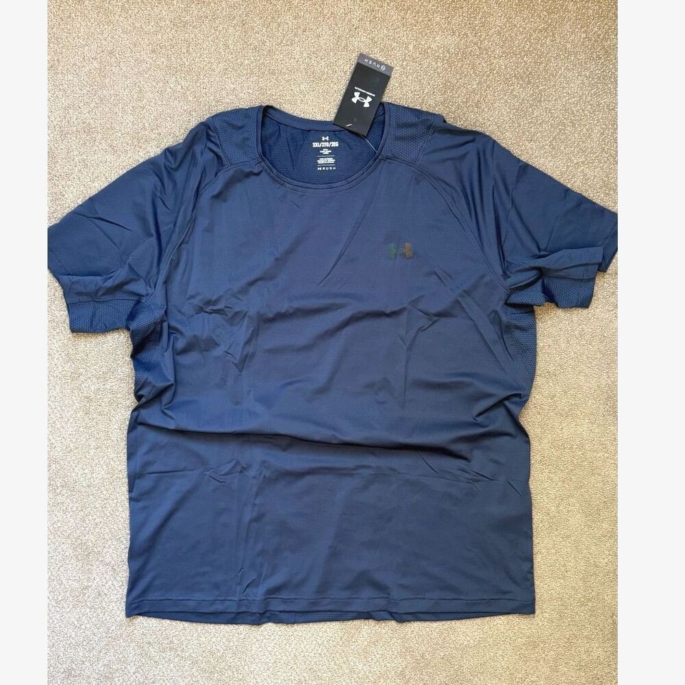 Under Armour UA RUSH Vent Fitted Training Shirt Men’s 2XL Navy NWT
